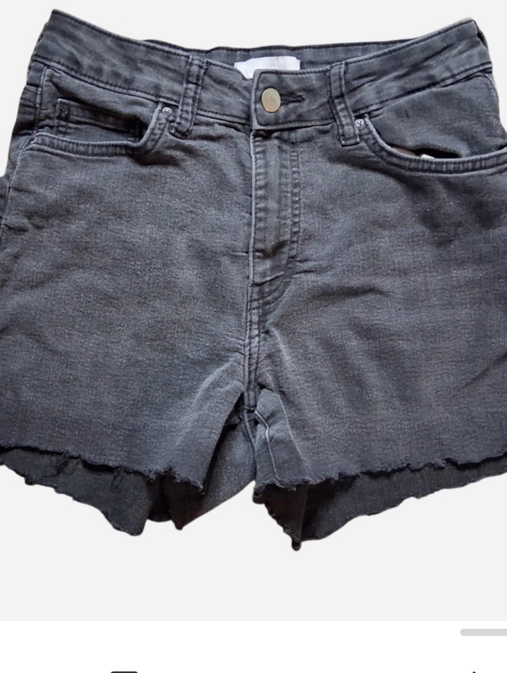 H&M Washed Black Denim Cutoff Shorts